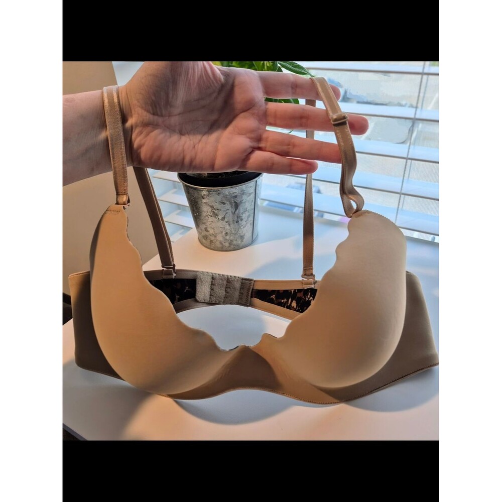 B. Tempt’d B.wow’d By Wacoal Convertible Push Up Bra Nude Cheetah Size 36b